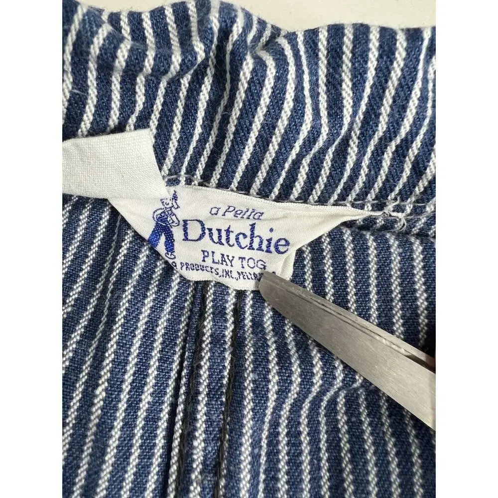 Vintage Stripe Denim Navy Jumpsuit Pella Dutchie Play Tog